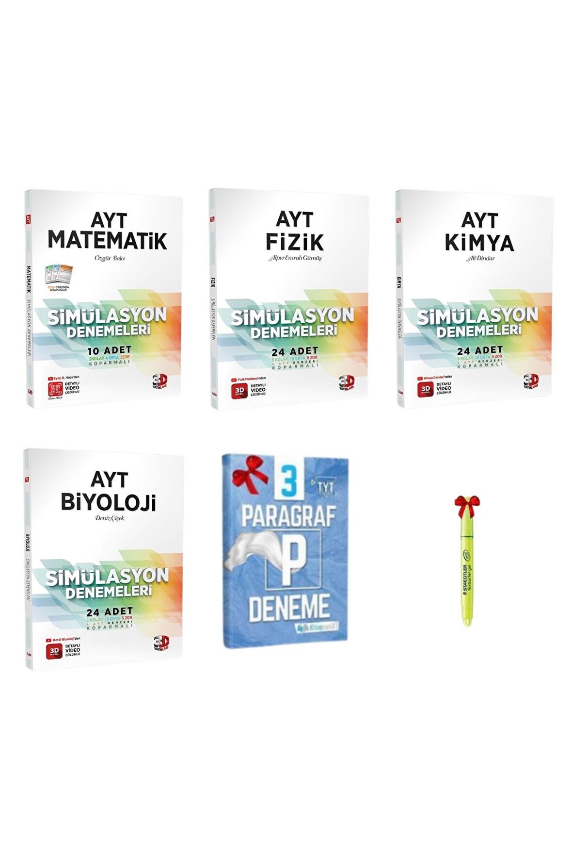 AYT Matematik+Fizik+Kimya+Biyoloji Deneme Tamamı Video Çözümlü
