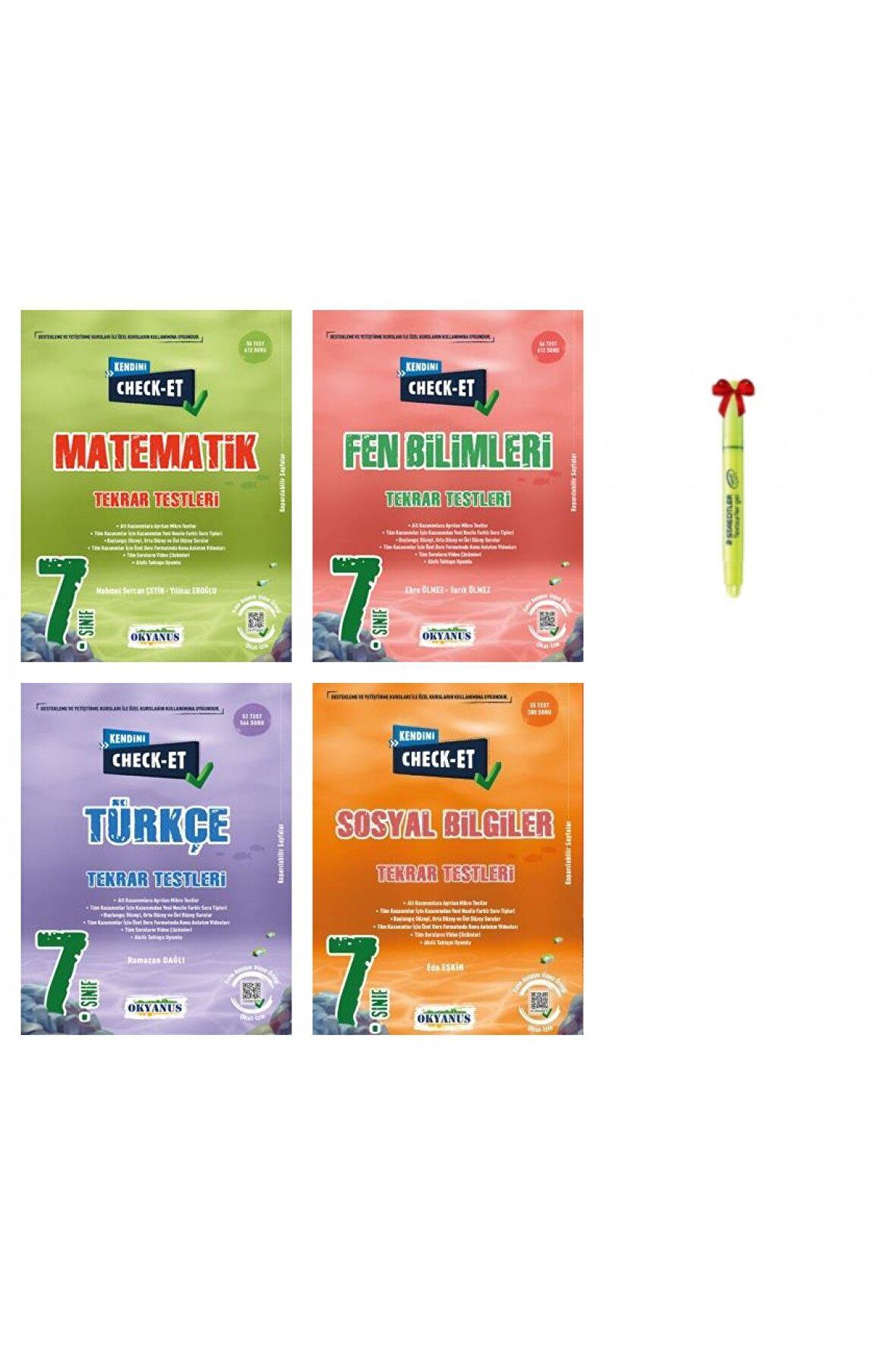 7.Sınıf CHECK-ET Matematik Fen Bilimleri Türkçe Sosyal Tekrar Testleri
