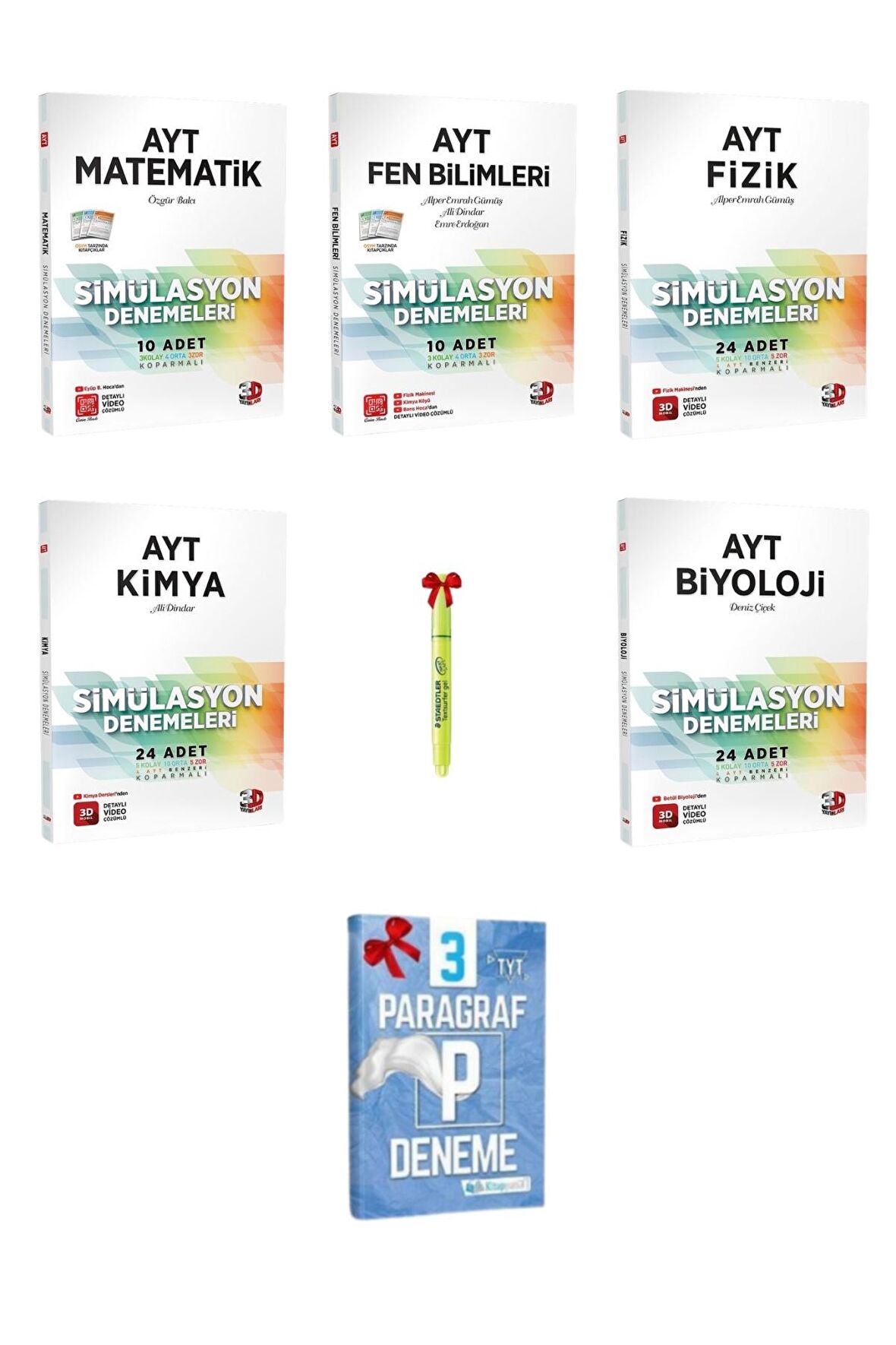 AYT Matematik+Fen+Fizik+Kimya+Biyoloji Deneme Tamamı Video Çözümlü