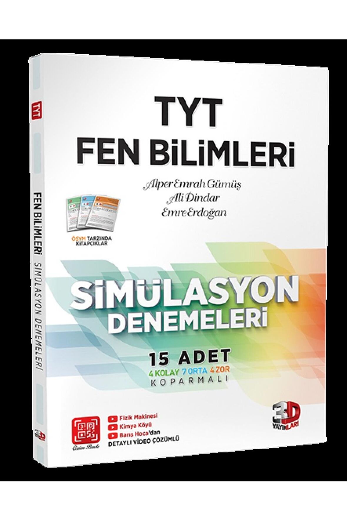 3D Yayınları TYT Fen Bilimleri 15'li Simulasyon Denemeleri Tamamı Video Çözümlü