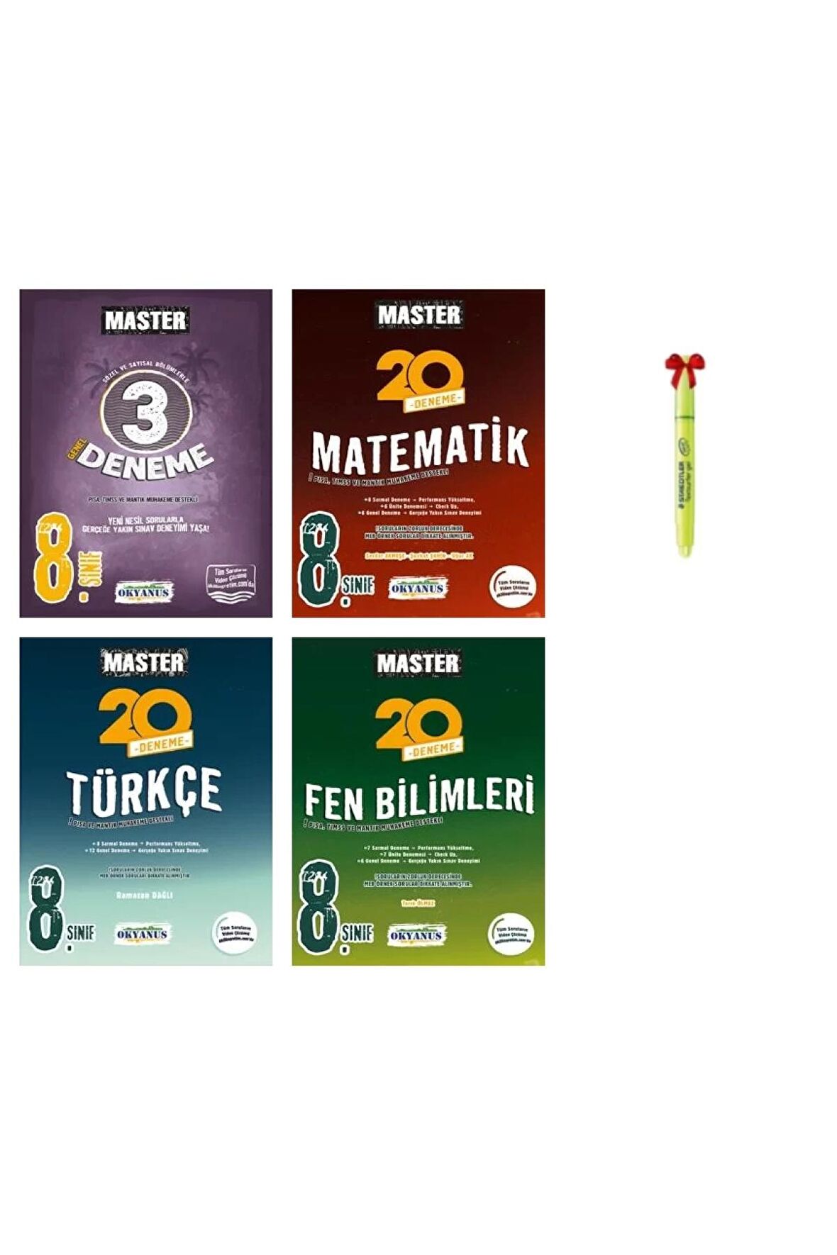 LGS 8.Sınıf Master 3'lü Genel Matematik Türkçe Fen Bilimleri Deneme