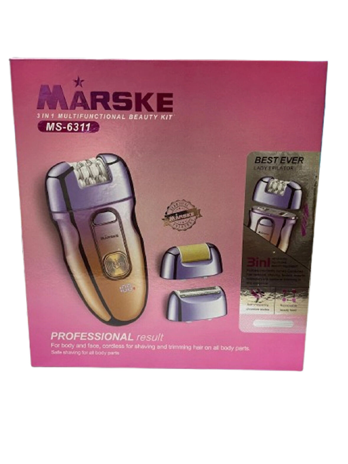 Marske MS6311 3in1 Epilasyon Cihazı – Tıraş Başlığı + Epilatör + Ayak Törpüsü
