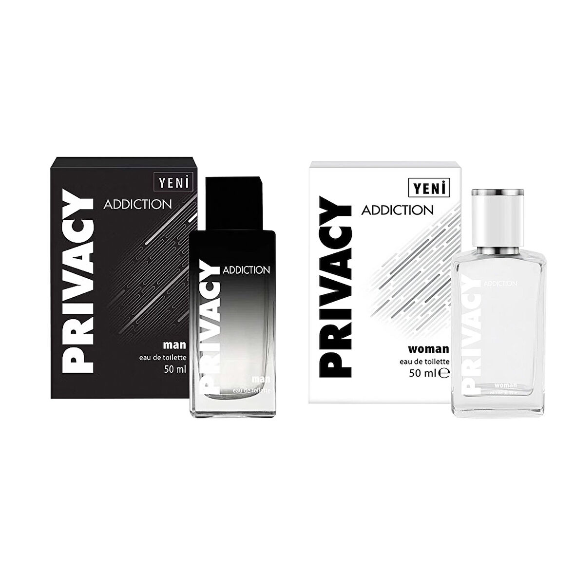 Privacy Man & Woman Addiction Edt Erkek ve Kadın Parfüm 50 ml x 2 li Set