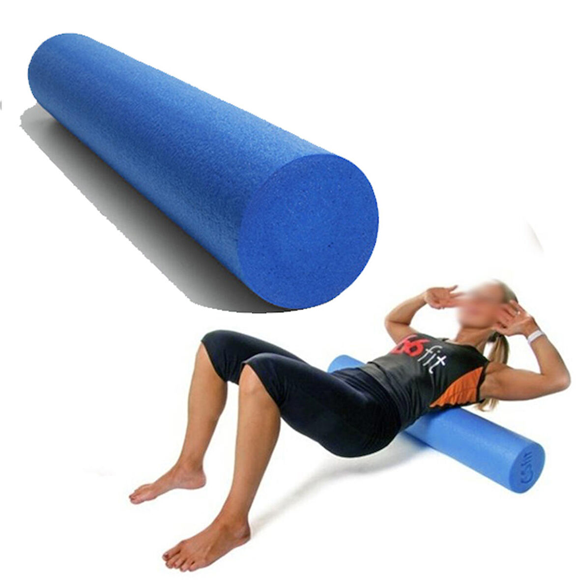 Avessa Uzun Foam Roller BFR-90X15 BLUE Mavi Renk 90x15 cm 