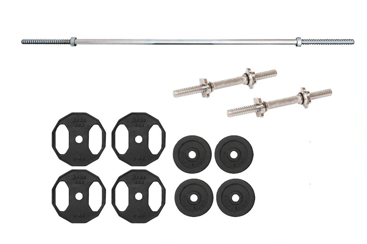 40 Kg Demir Döküm 150 Cm Barlı Set