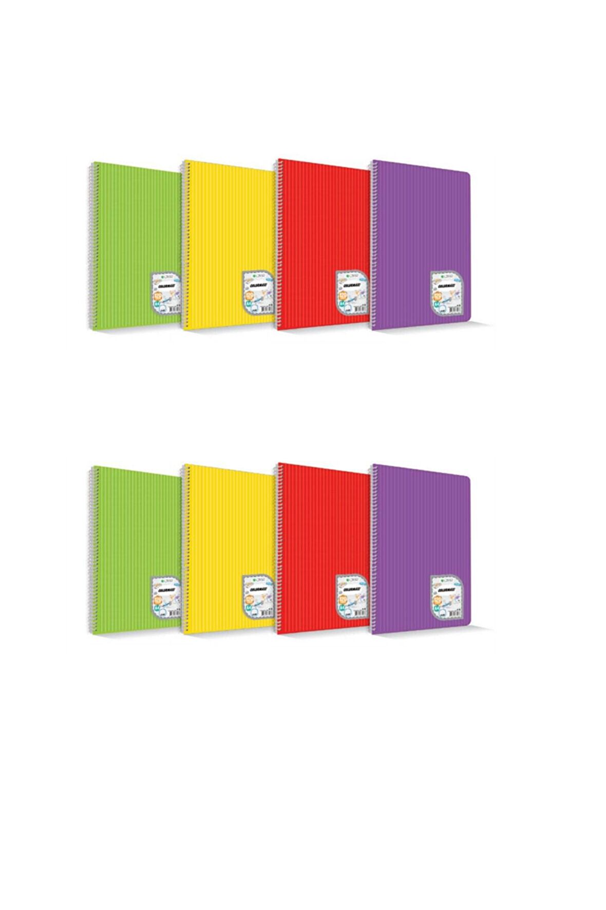 Çınar Colormaxi A472 Yaprak Spiralli - 4 Kareli + 4 Çizgili Defter