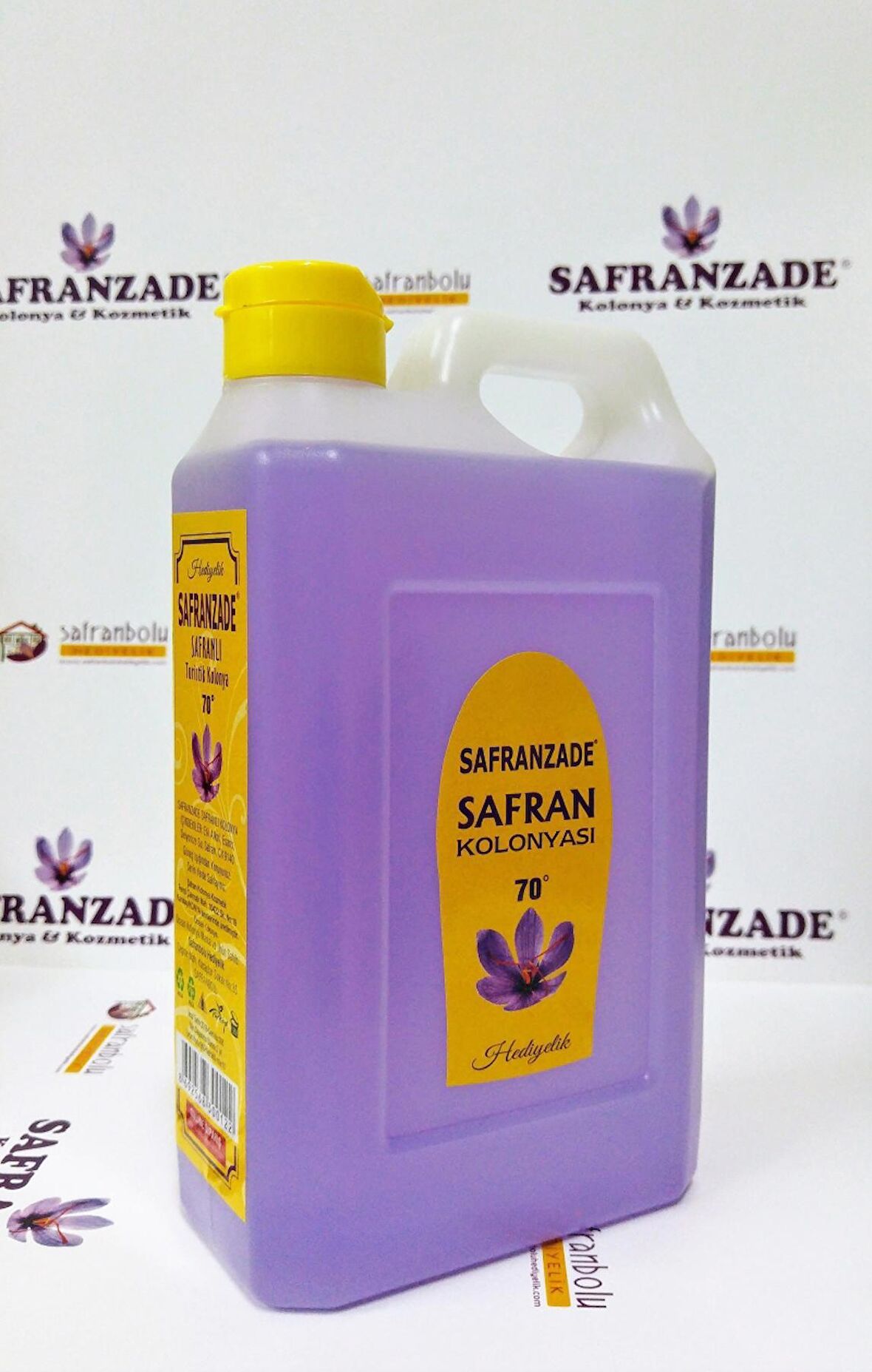 Safranzade Mor Safran 70 Derece Pet Şişe 900 ml Kolonya