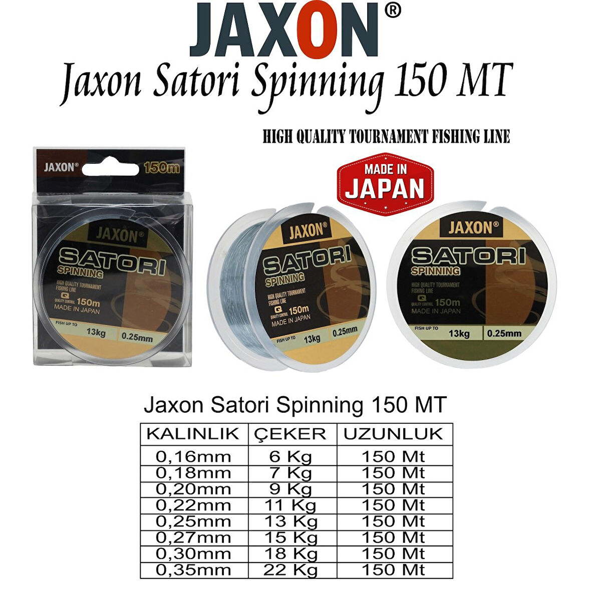 Jaxon Satori Spinning 150 MT 0,22 Mm