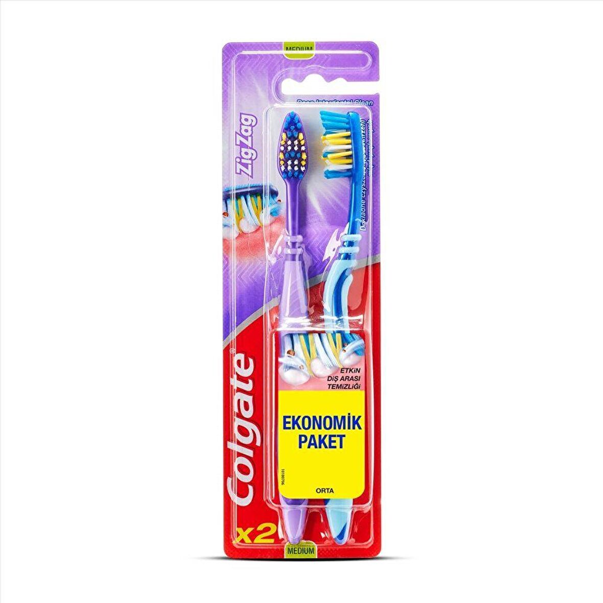 Colgate Zig Zag Diş Arası Temizliği Orta Diş Fırçası 1+1