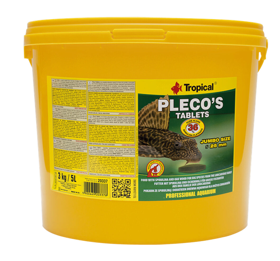 Tropical Plecos Tablets 3 Kg / 5 L Kova Yem