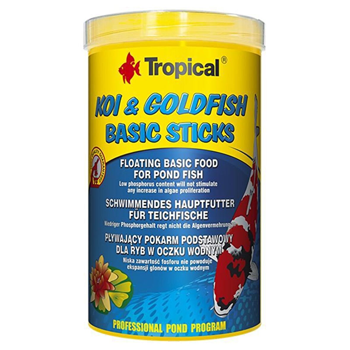 Tropical Koi & Goldfish Basic Sticks 1000Ml 80g