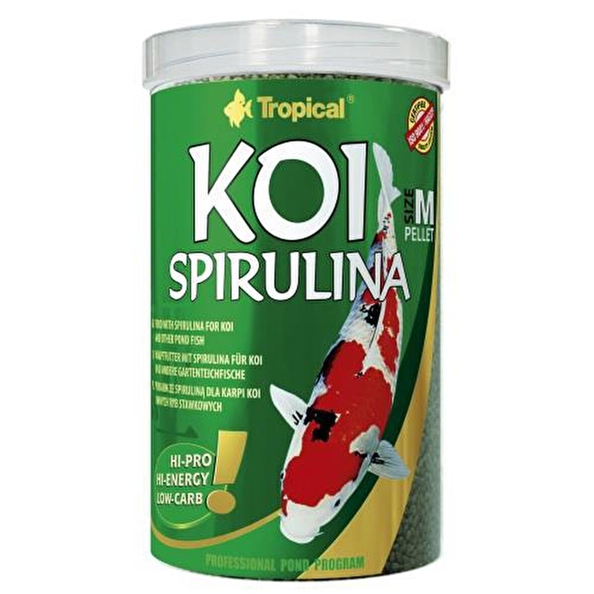 Tropical Koi Spirulina Pellet Size M 1000 Ml+