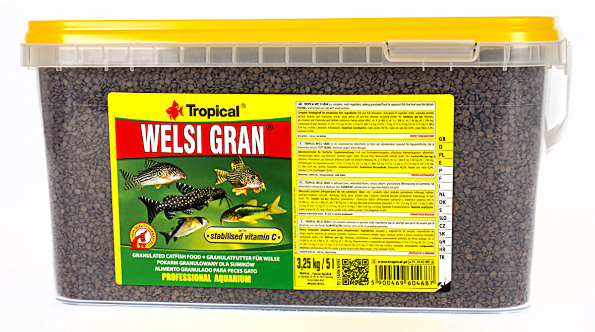 Tropical Welsi Gran 3,25 Kg / 5 L Kova Yem
