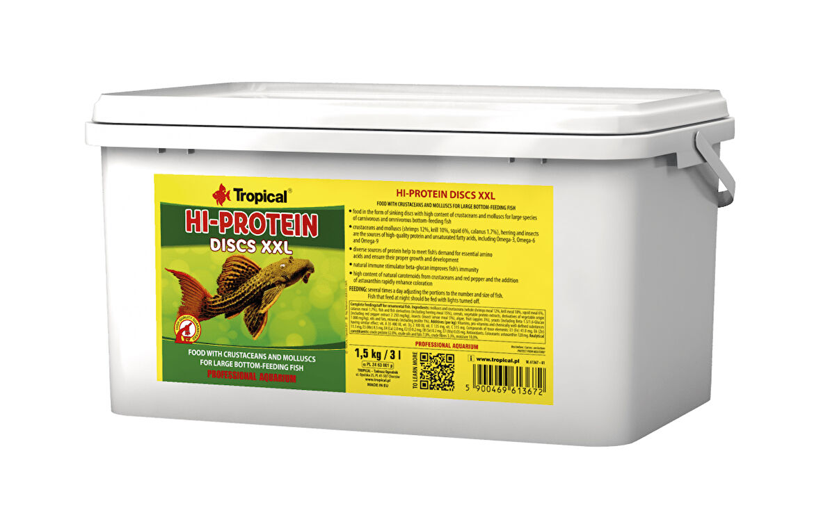 Tropical Hi-Protein Discs XXL 2,5 Kg / 5 L Kova Yem