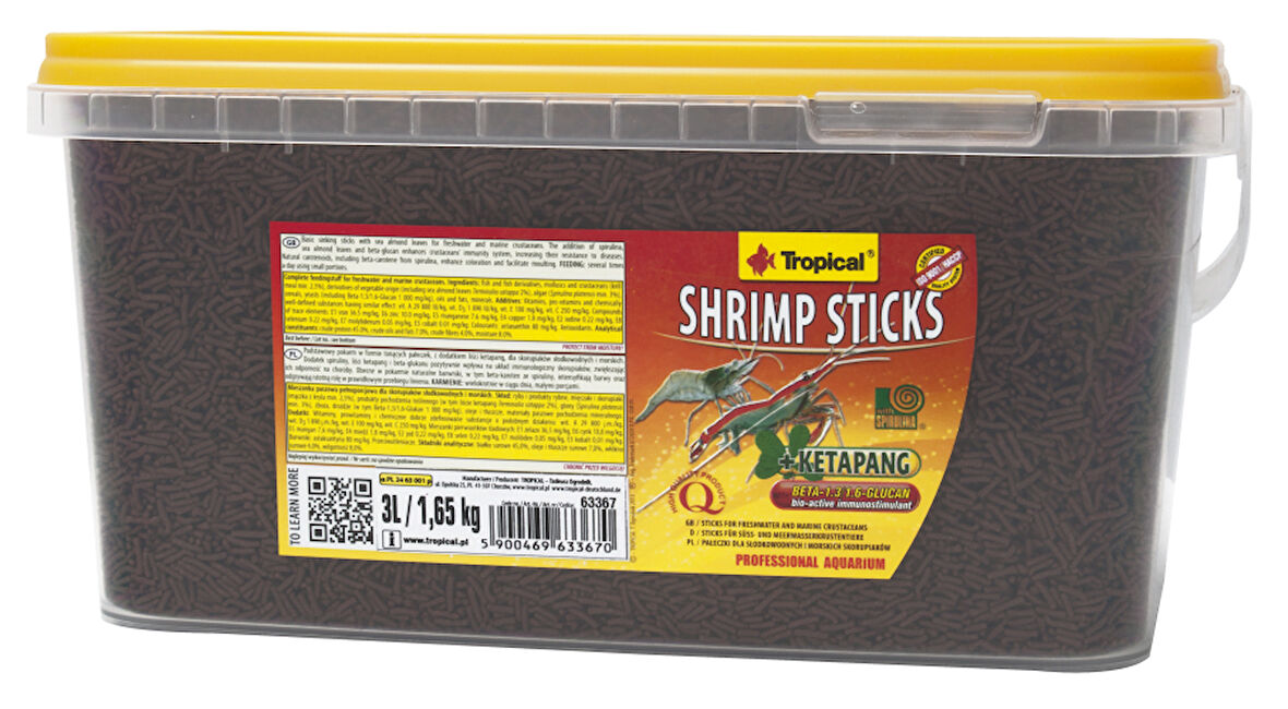 Tropical Shrimp Sticks 1,65 Kg / 3 L Kova Yem