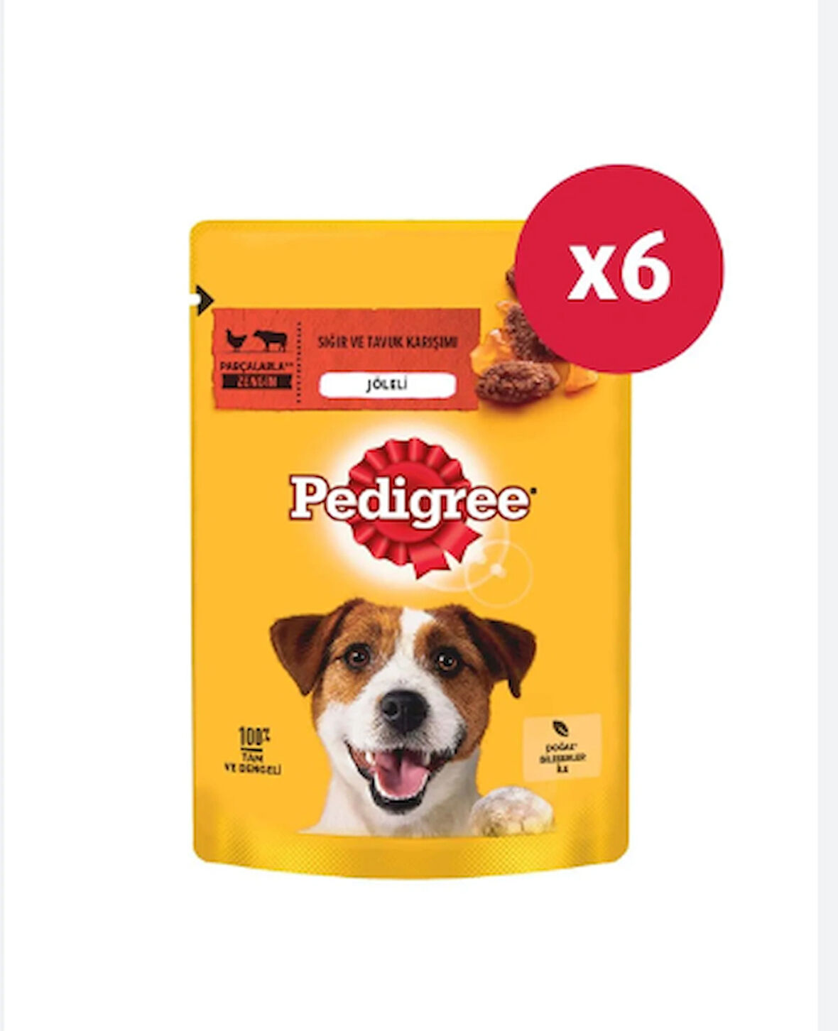 Pedigree Pouch Sığır Etli ve Tavuklu Yetişkin Köpek Konservesi 100 gr x 6 Adet