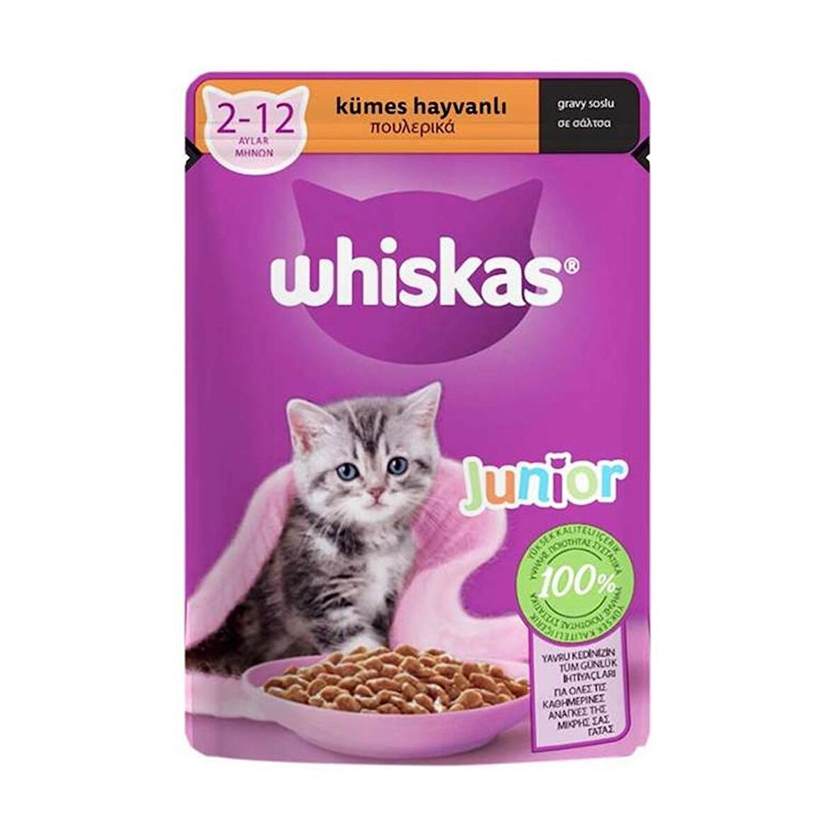 Whiskas Kümes Hayvanlı Yavru Yaş Kedi Maması 85 g