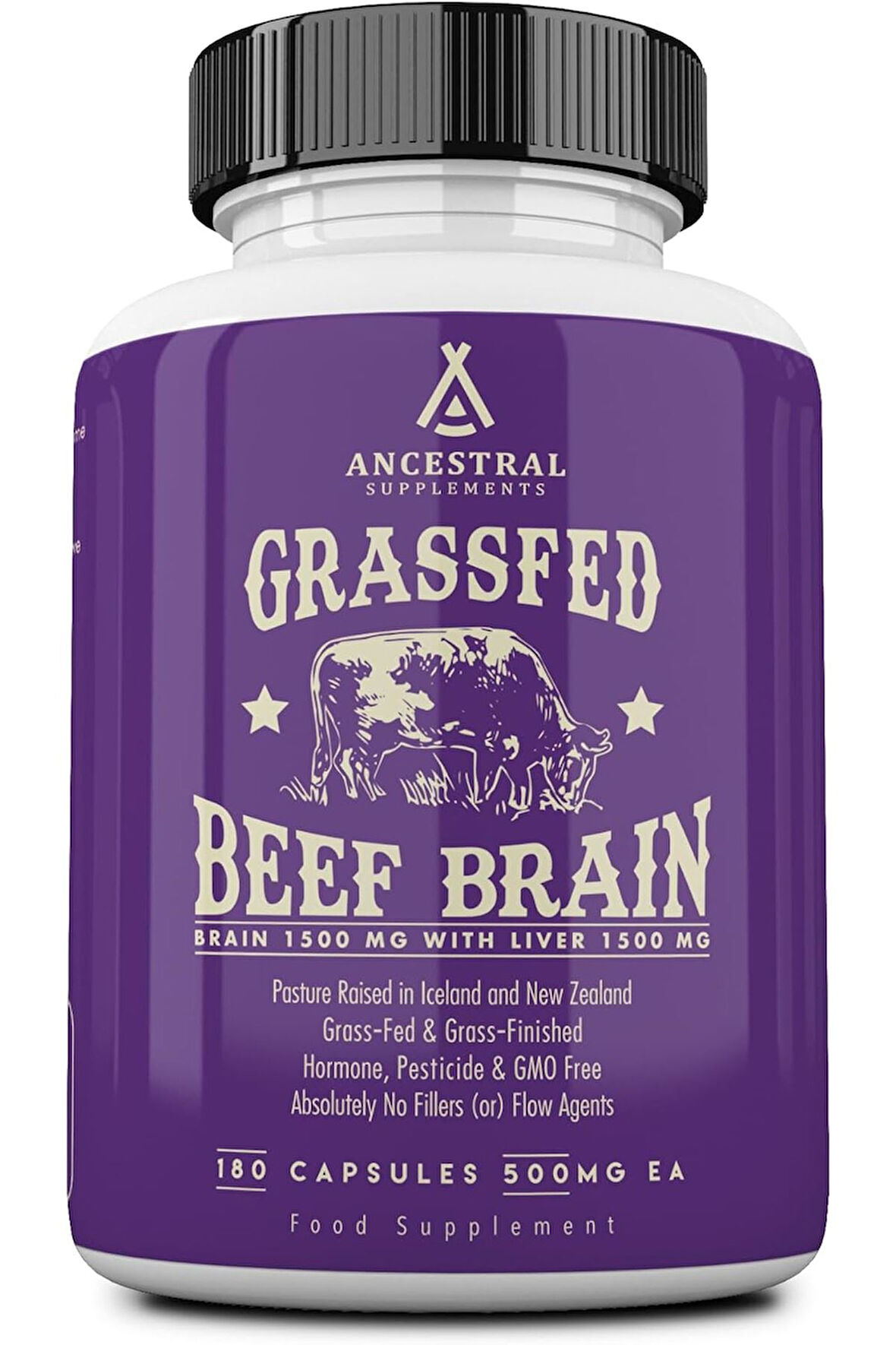 Ancestral Supplements Grass Fed Beef Brain 500 Mg 180 Kapsül