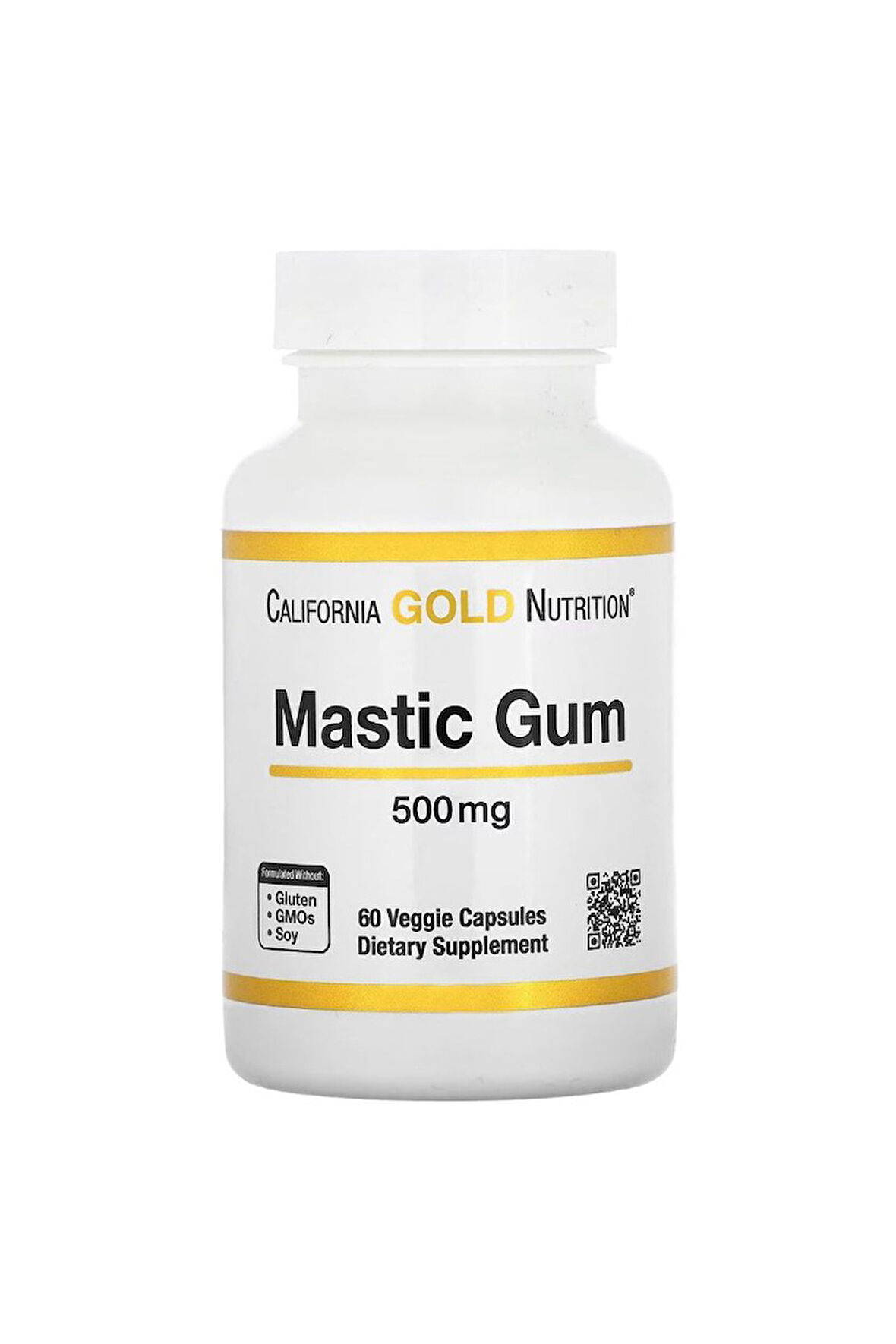 California Gold Nutrition, Mastic Gum, 500 mg, 60 Veggie Kapsül