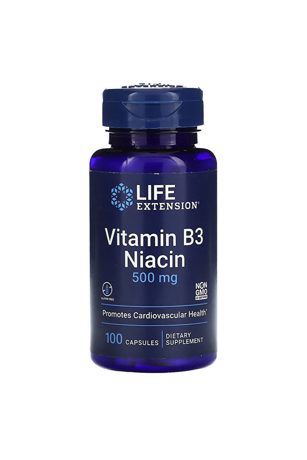 Life Extension, Vitamin B3 Niacin, 500 Mg, 100 Kapsül