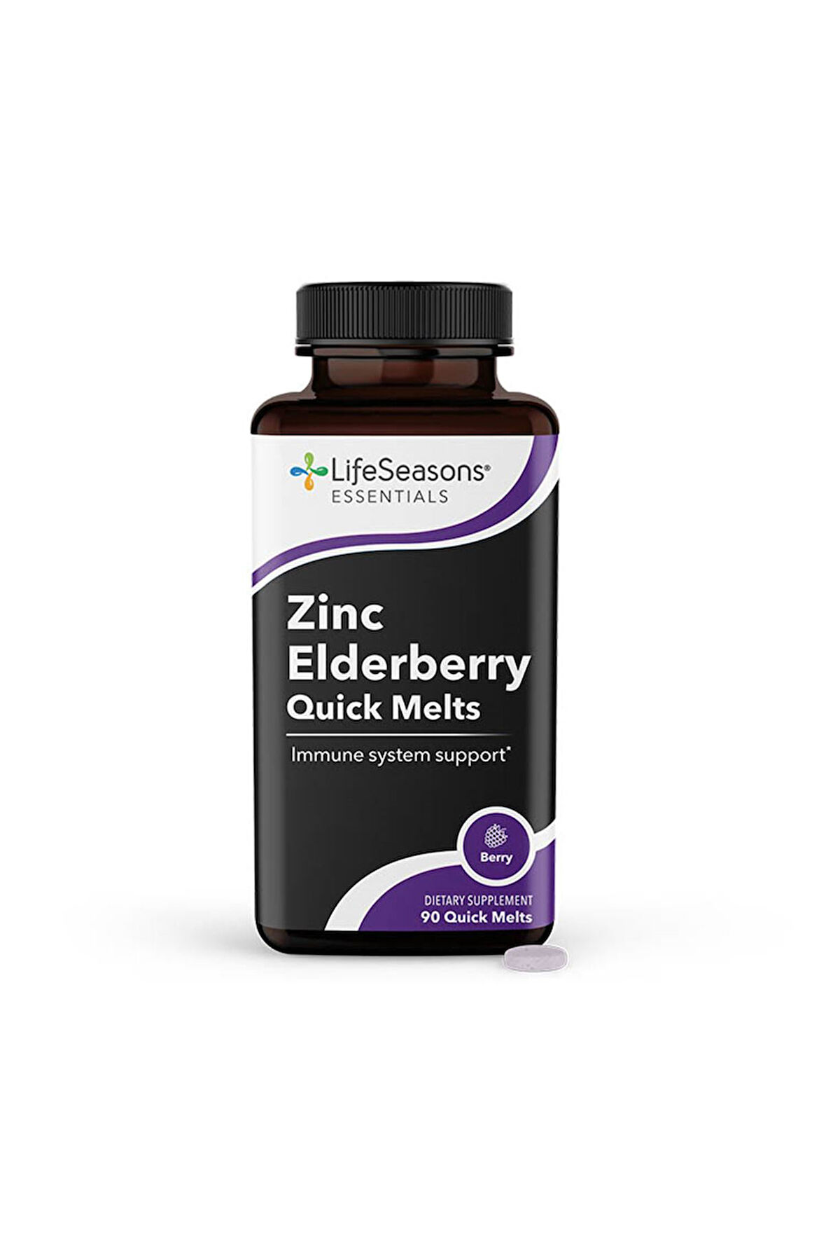 LifeSeasons, Zinc Elderberry Quick Melts, Berry, 90 Quick Melt