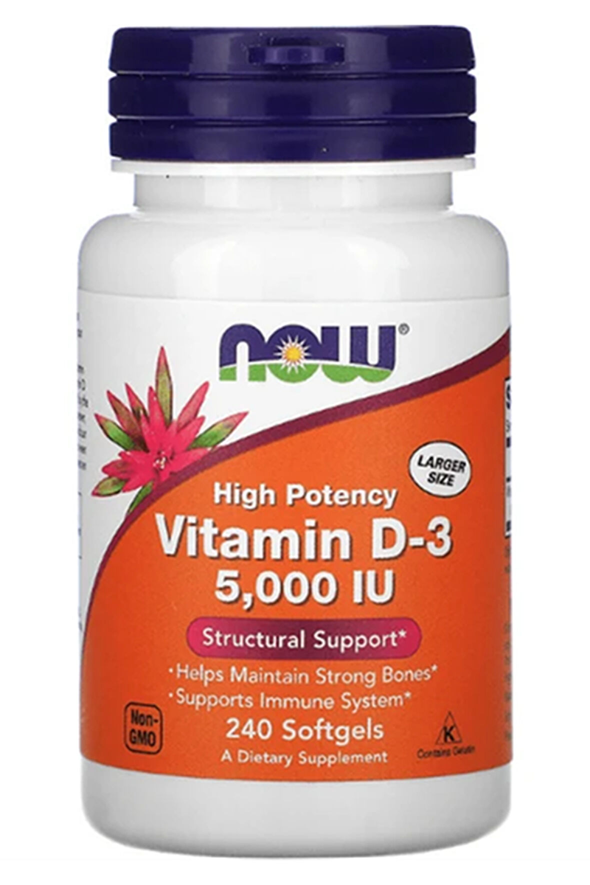 High Potency Vitamin D-3 125 Mcg (5,000 IU) 240 Softgels