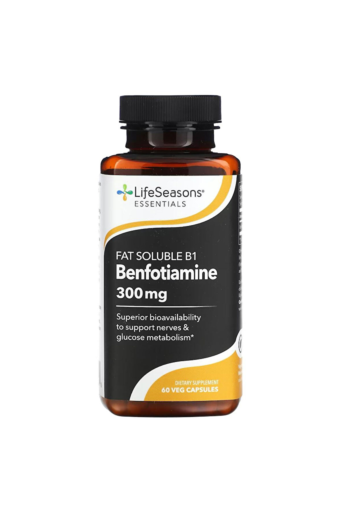 LifeSeasons, Fat Soluble B1 Benfotiamine, 300 mg, 60 Veg Capsules (150 mg per Capsule)