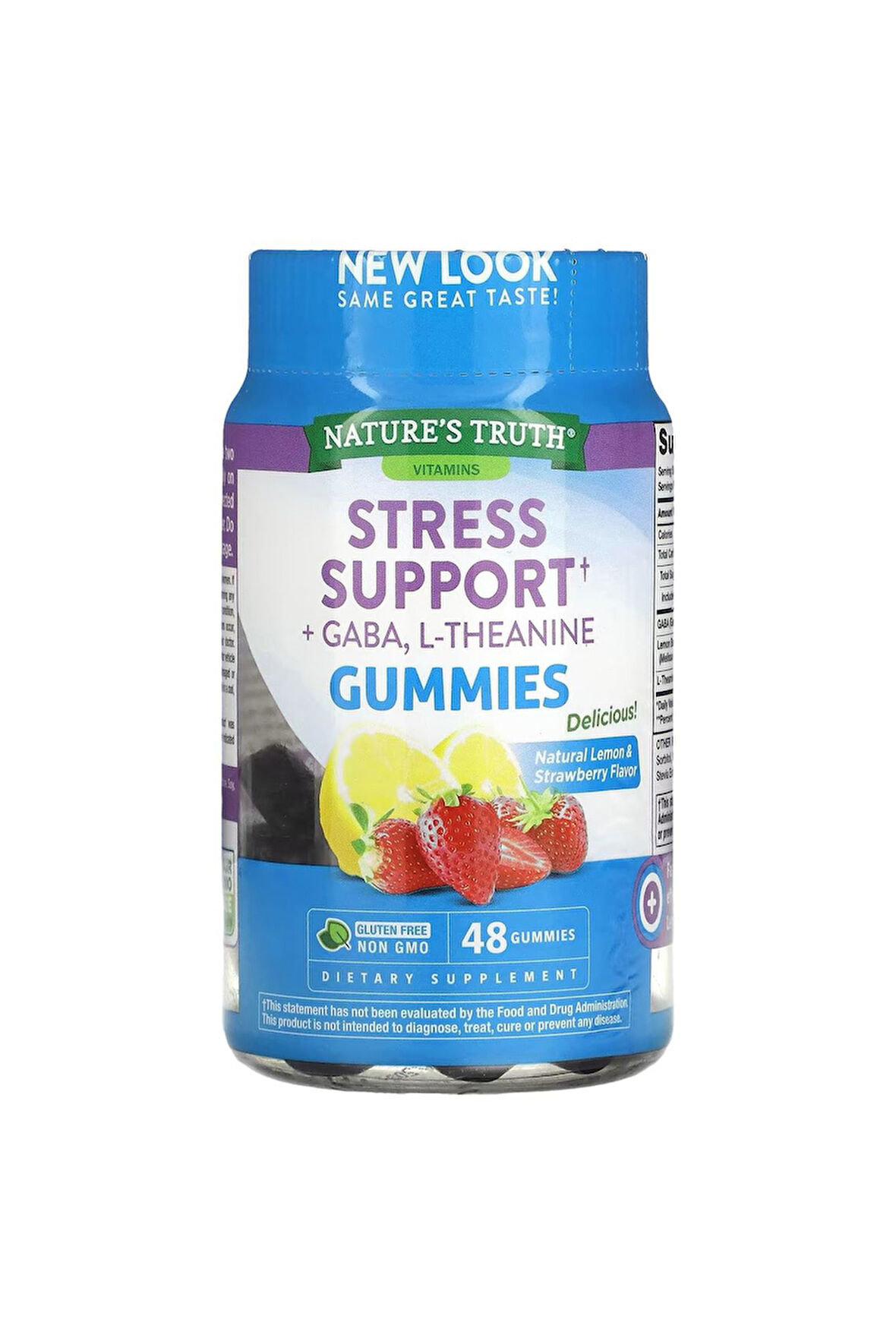 Nature's Truth, Stress Support + GABA, L-Theanine, Natural Lemon & Strawberry, 48 Gummies