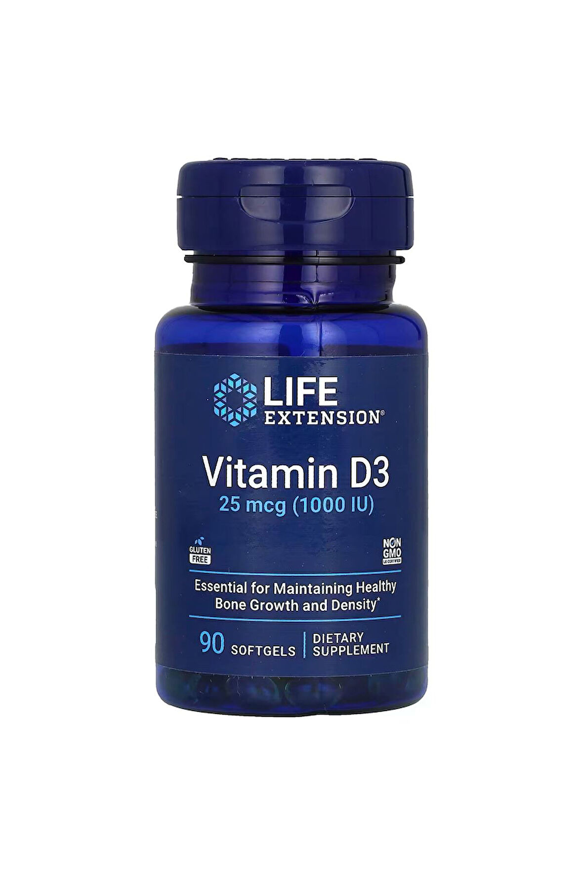 Vitamin D3, 25 mcg (1,000 IU), 90 Softgels