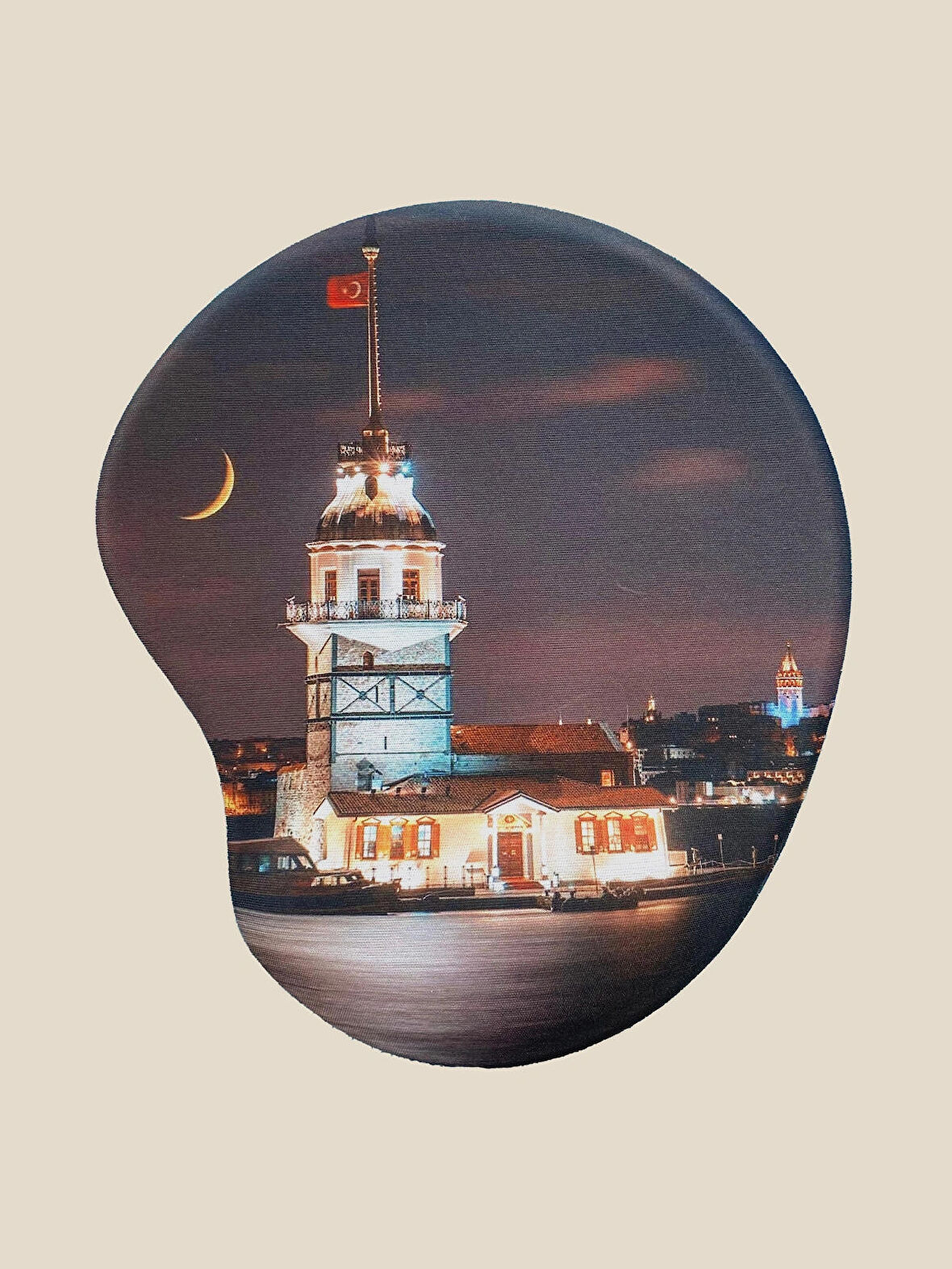 Rakkun Shop - Kız Kulesi Baskılı Bilek Destekli Mouse Pad 1722