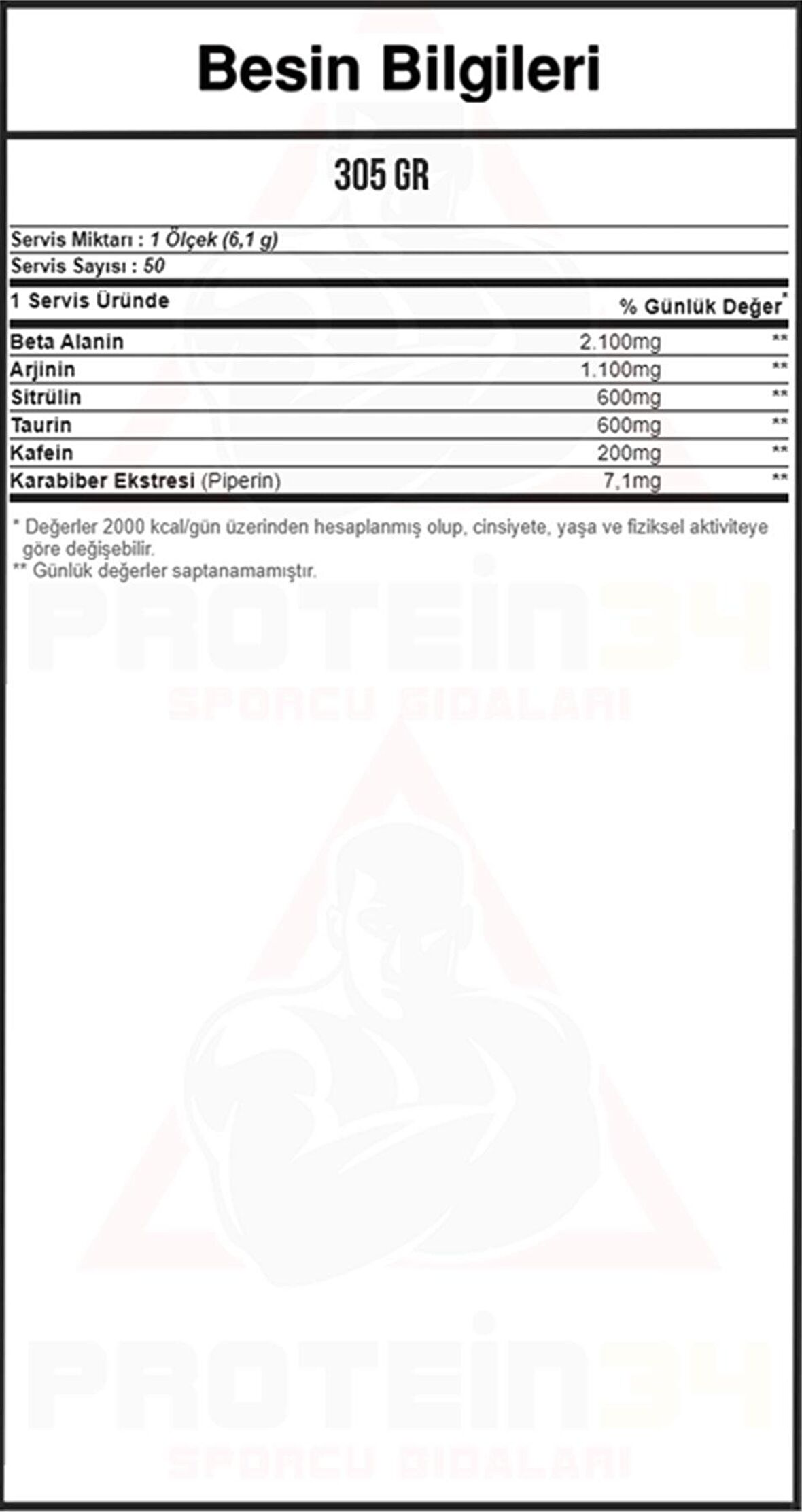 Olimp Nockout 2.0 305 Gram Pre-Workout Sakız Aromalı 50 Servis