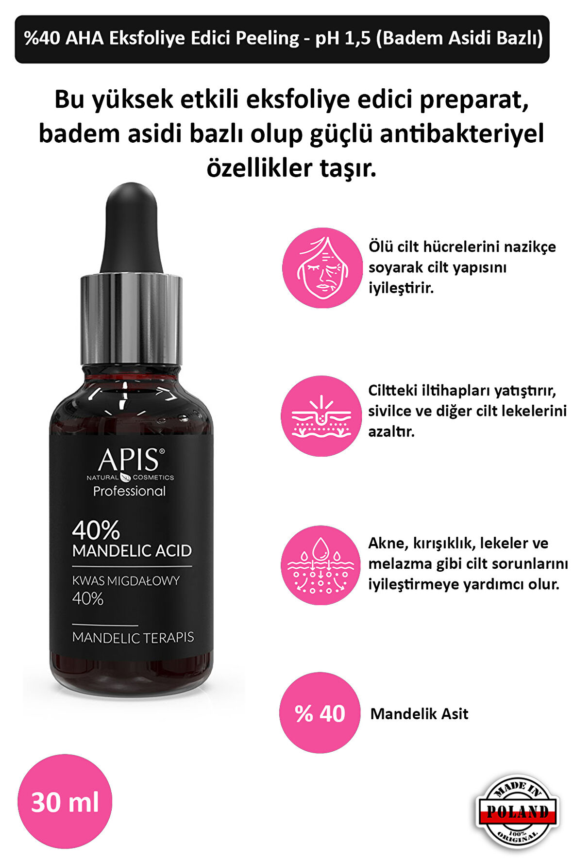 Mandelik Terapist %40 Badem Asidi - 30ml