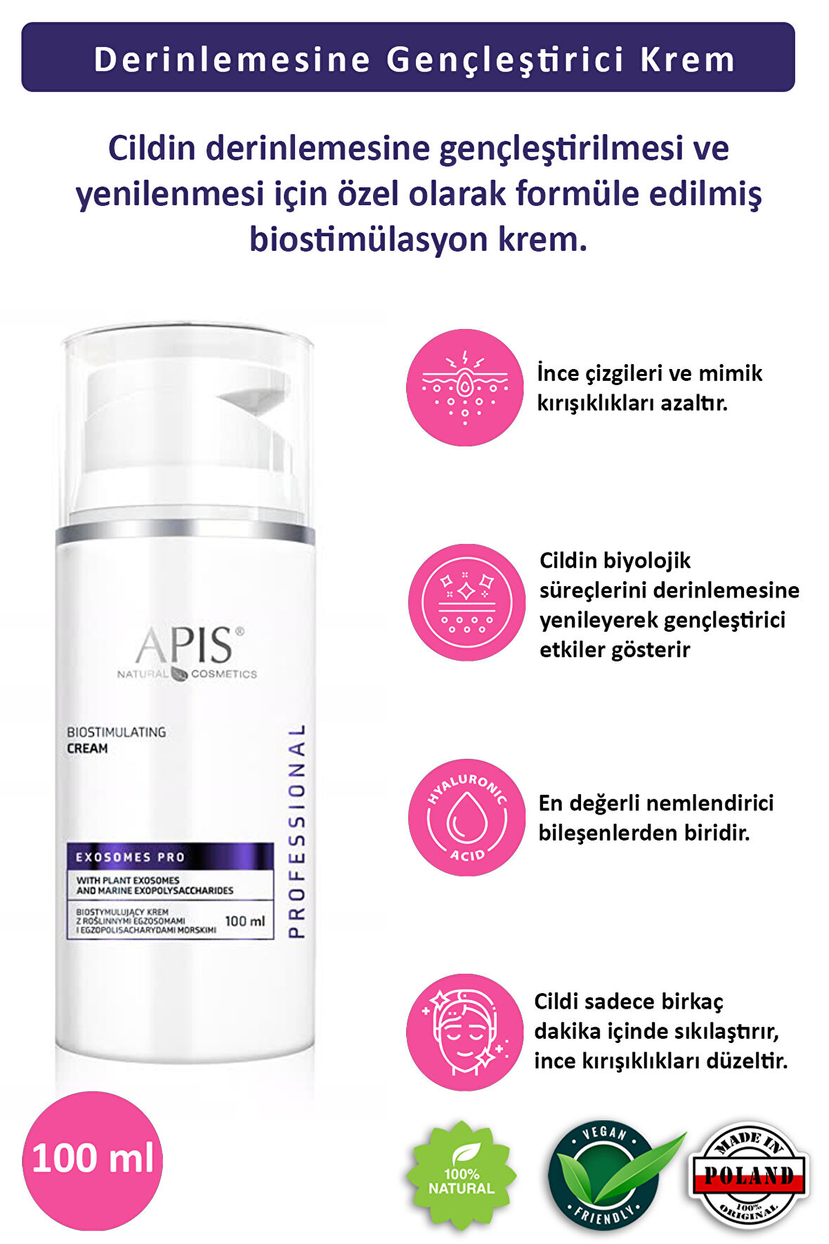 Yaşlanma Karşıtı EXOSOMES PRO Biyostimüle Edici Krem 100ml