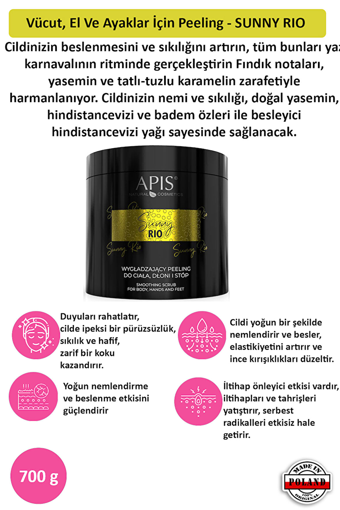 Vücut, El Ve Ayaklar İçin Peeling - SUNNY RIO - 700 G