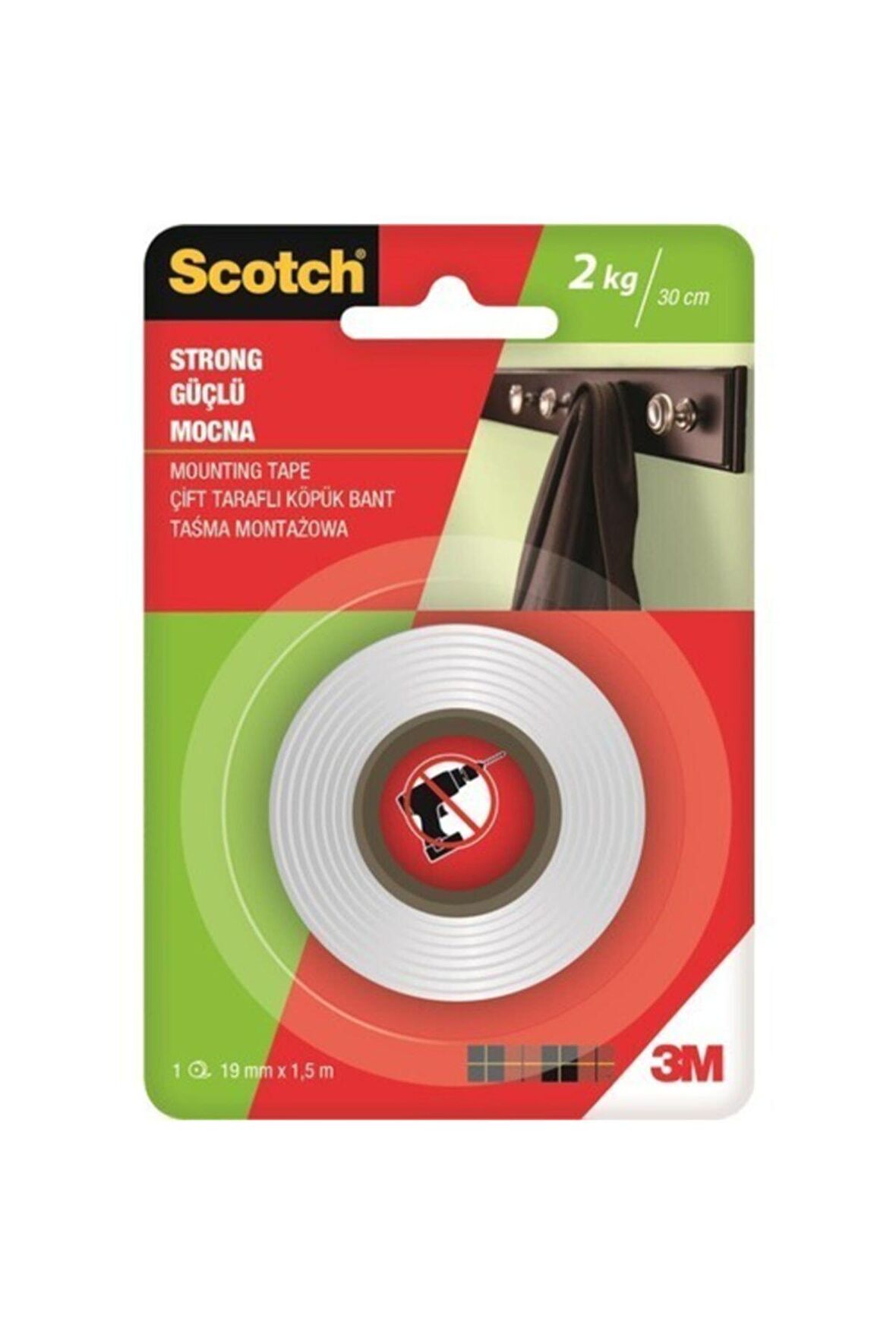 Scotch Güçlü Montaj Bandı 19Mm X 1,5M 4001