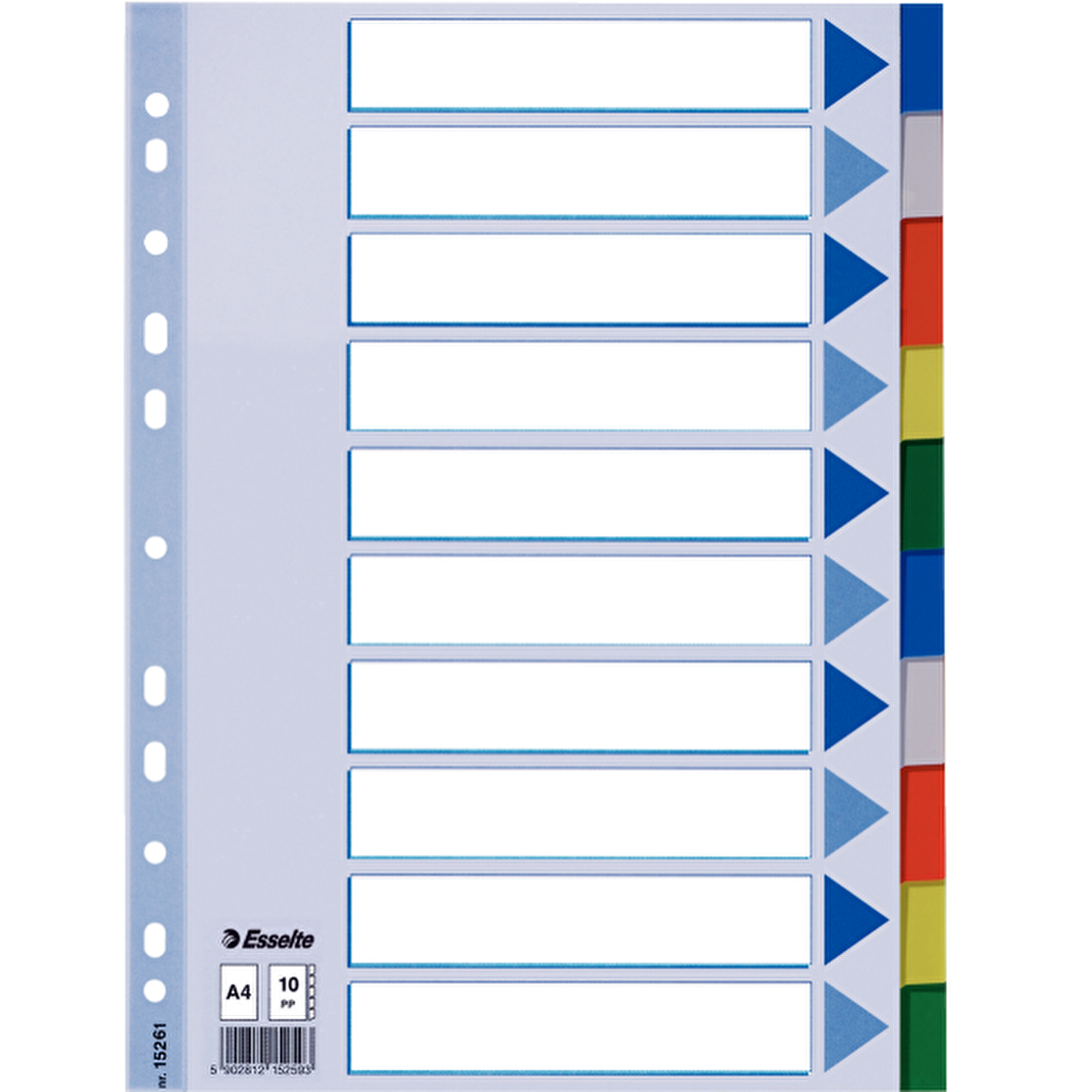 Esselte PP Renkli A4 Seperatör 152-61