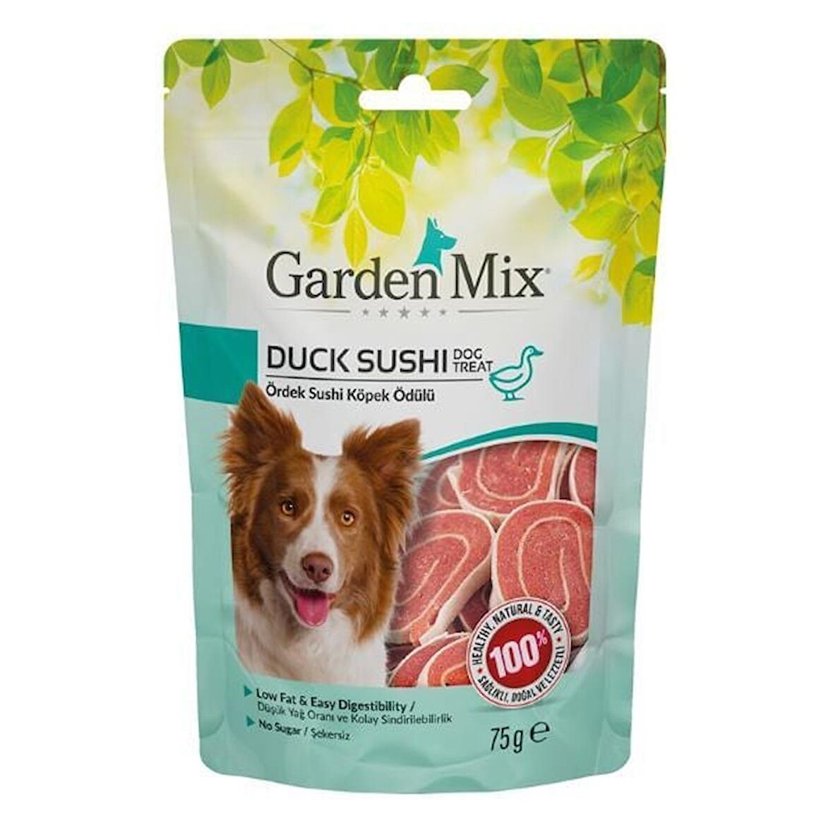 Garden Mix Ördekli Sushi Düşük Yağlı Şekersiz Köpek Ödül Maması 75 Gr