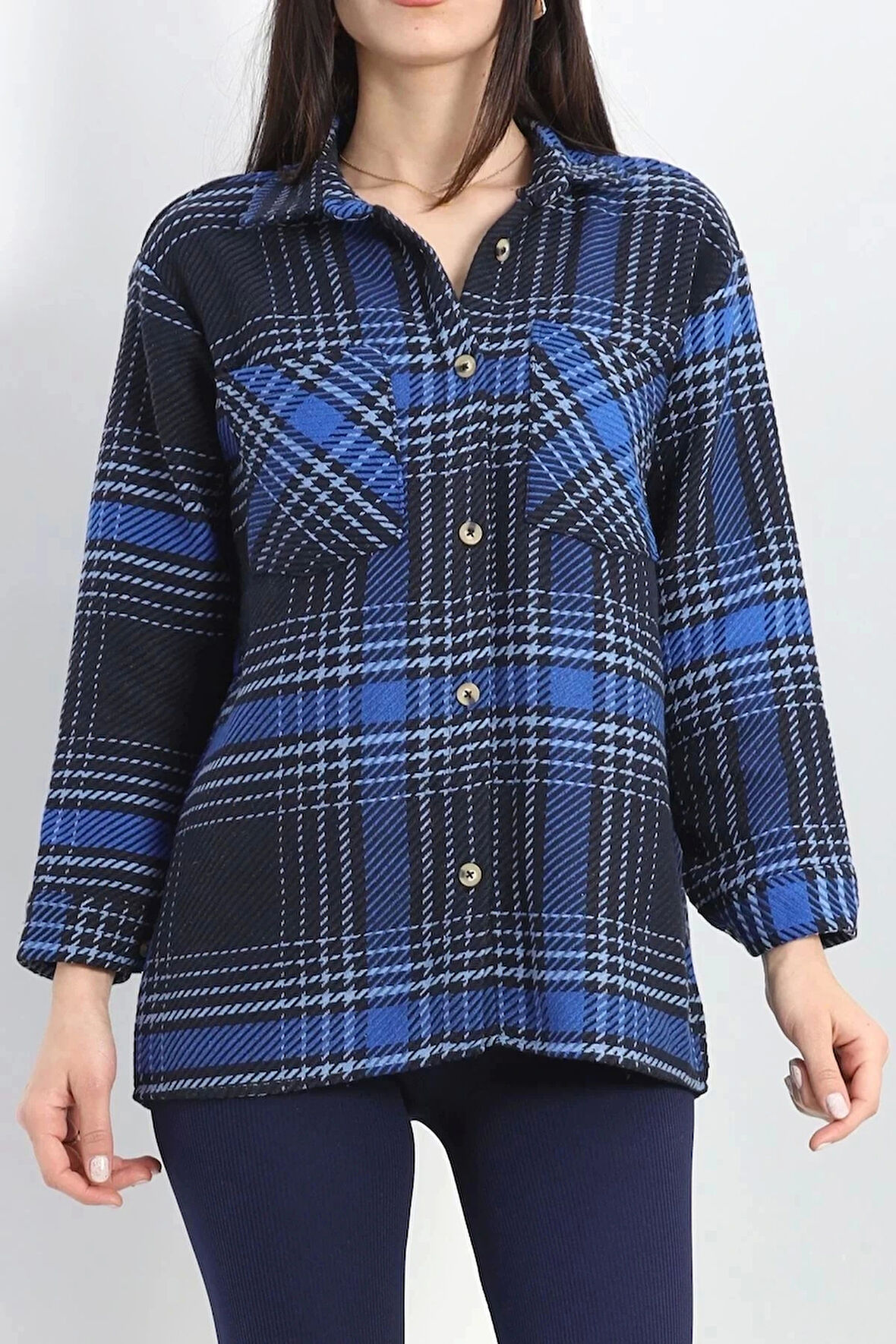 Çift Cep Oduncu Gömlek Sakssiyah - 20905.1874.