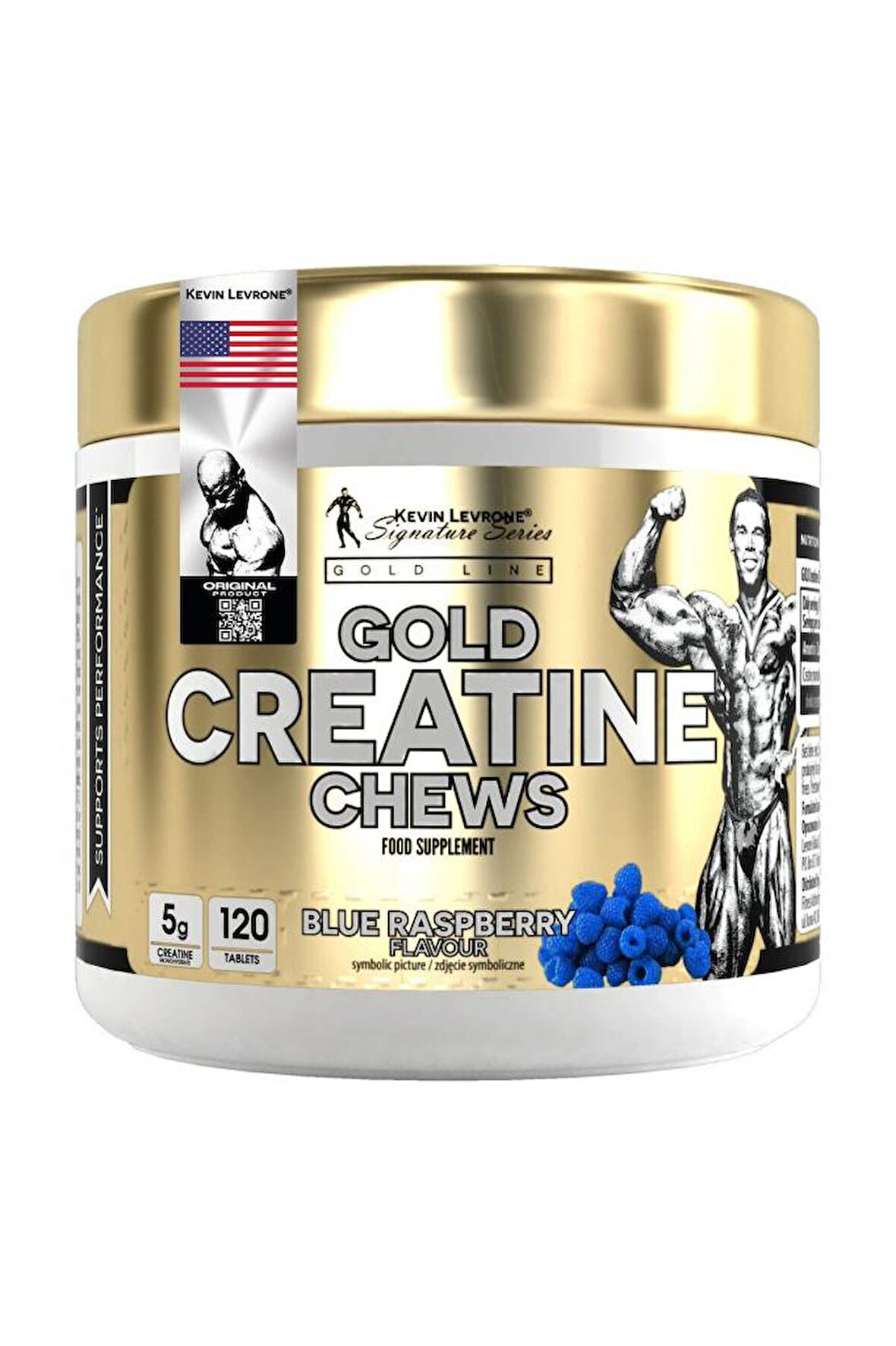 Kevin Levrone Gold Creatine Chews 120 tablets Blue Raspberry Flavour