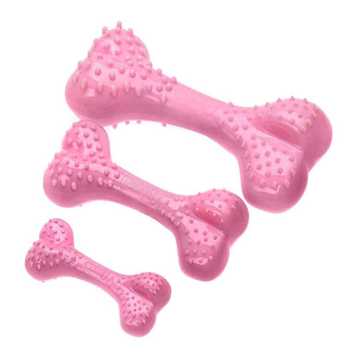 AQUAEL Comfy Toy Köpek Oyuncağı DENTAL BONE 16 Cm Pembe Çilek Kokulu
