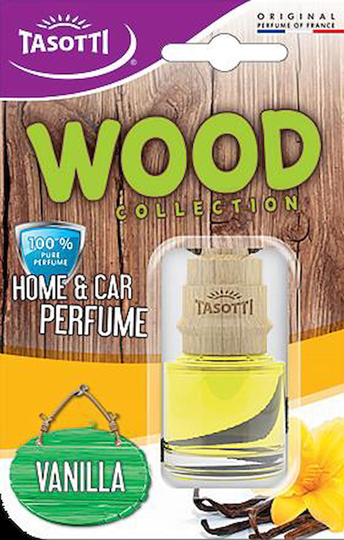 Tasotti Wood (Vanilla) Vanilya Esansli Ayna Alti Asma Koku 7ml.