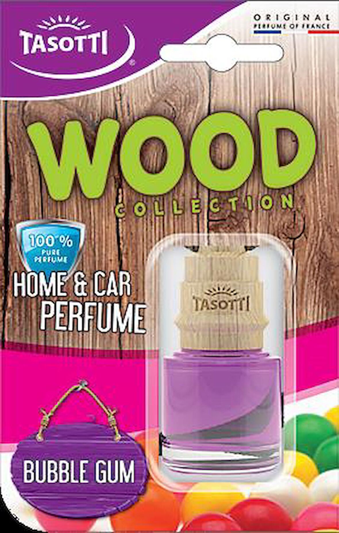 Tasotti Wood (Bubble Gum) Tatli Sakiz  Esansli  Ayna Alti Asma Koku 7ml.