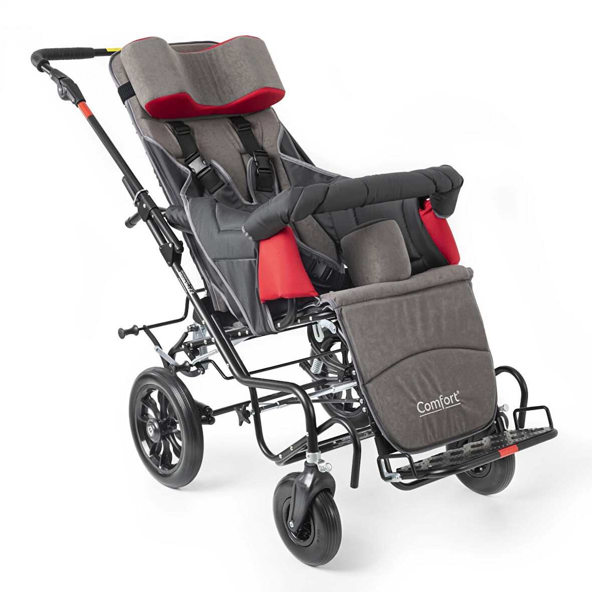 Comfort Plus Size 6+ Engelli Çocuk Puseti | Katlanabilir Alüminyum Gövde, Ergonomik Oturma, 75 kg Taşıma Kapasiteli