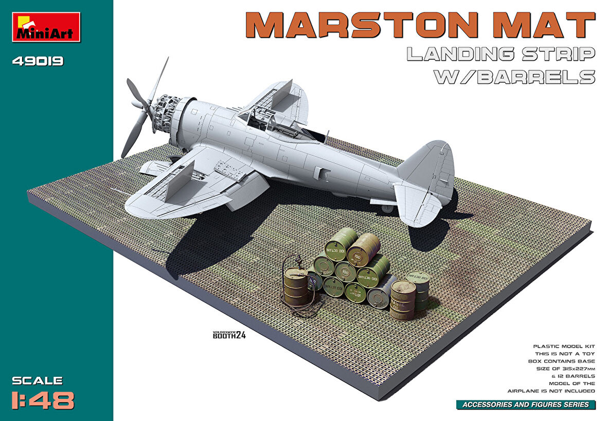 MiniArt 49019 1:48 Marston Mat İniş Pisti ve Variller