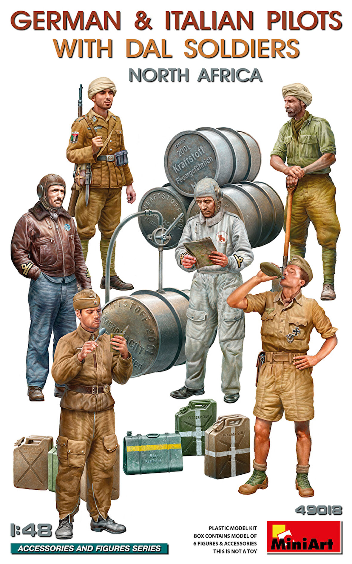 MiniArt 49018 1:48 Alman ve İtalyan Pilotlar ve DAL Askerleri. Kuzey Afrika
