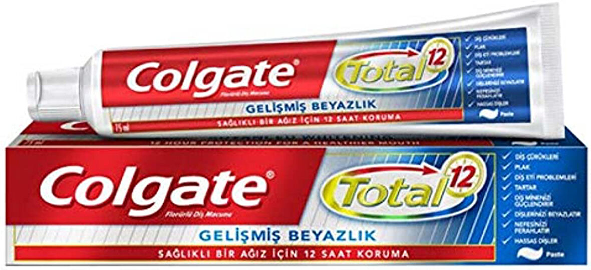 Colgate Total 12 Gelişmiş Beyazlık Diş Macunu 50 ml