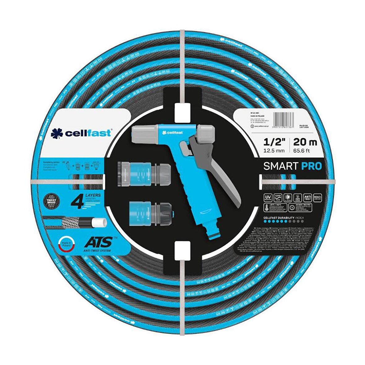 Cellfast Smart Pro ATS Bahçe Sulama Hortumu Seti 1/2" 20 m