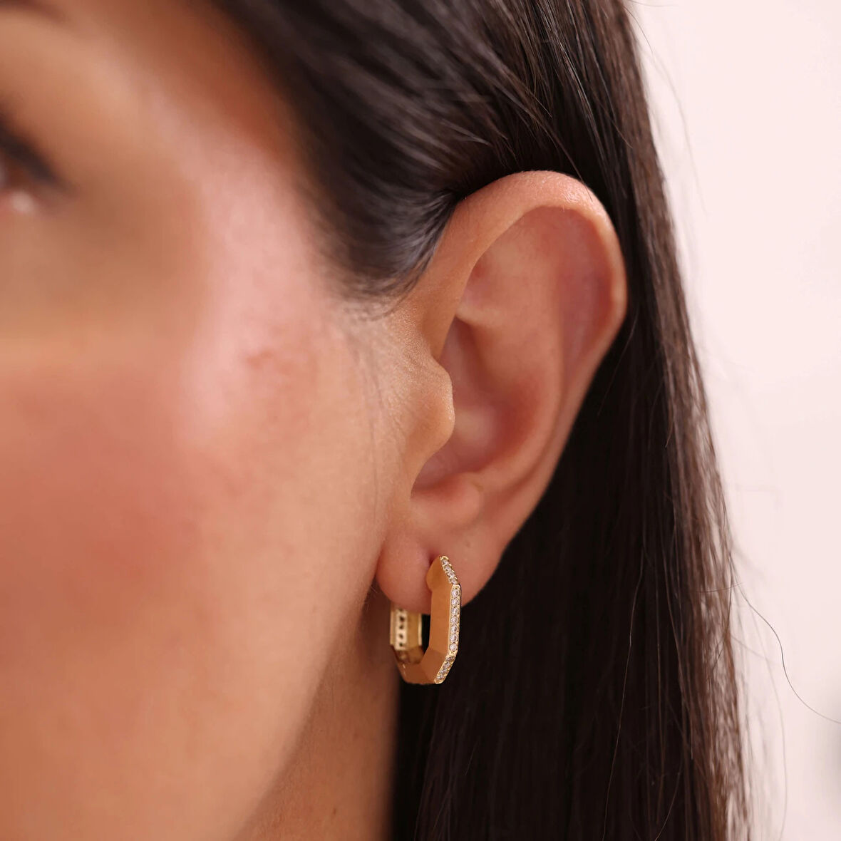 Nisera Elegance Altın Küpe