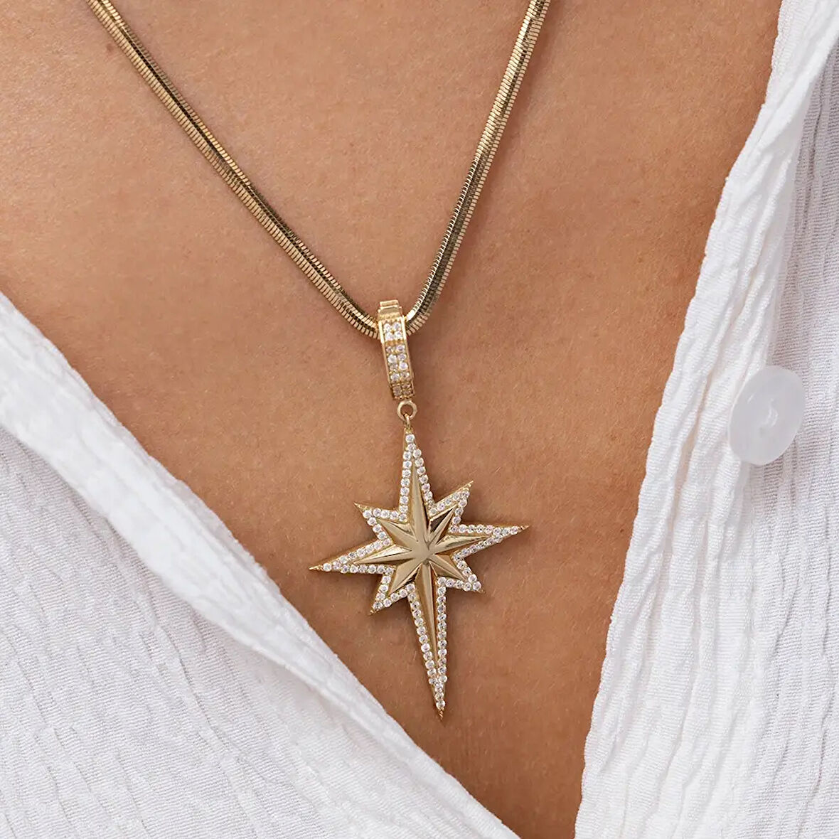 Klipsli Charm Kuzey Yıldızı