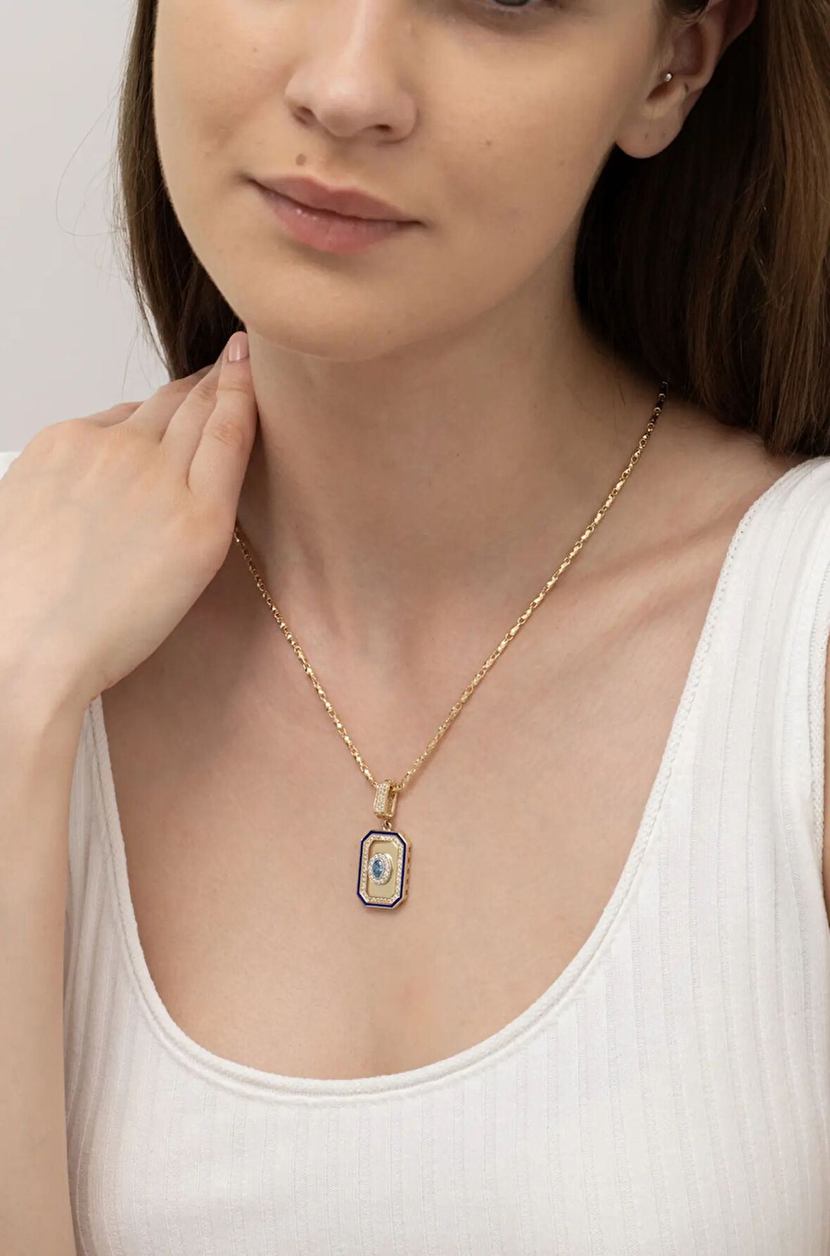 Blue Squa Altın Charm